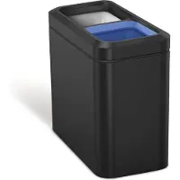Simplehuman Prullenbak Profile Open Recycler Zwart 20L