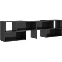 vidaXL Tv-meubel 149x30x52 cm bewerkt hout hoogglans grijs