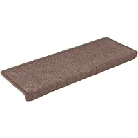 vidaXL Trapmatten 15 st 65x21x4 cm Bruin Rechthoekige Rand