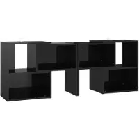 vidaXL Tv-meubel 104x30x52 cm bewerkt hout hoogglans zwart