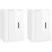 vidaXL Tv-wandmeubels 2 st 40x34,5x60 cm hoogglans wit