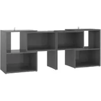 vidaXL Tv-meubel 104x30x52 cm bewerkt hout hoogglans grijs