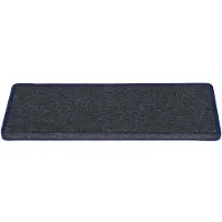 vidaXL Trapmatten 15 st 65x21x4 cm donkergrijs en blauw met rechthoekige rand