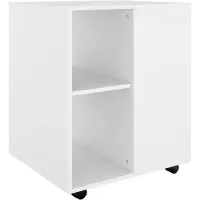 vidaXL Rolkast 60x53x72 cm bewerkt hout wit