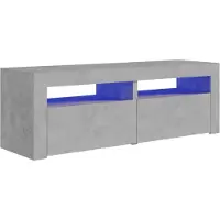 vidaXL Tv-meubel met LED-verlichting 120x35x40 cm betongrijs
