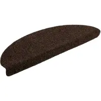 vidaXL Trapmatten Zelfklevend 10 stuks 65x21x4 cm Bruin Halfrond Groot