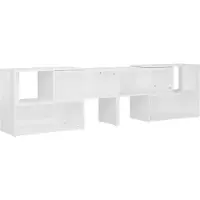 vidaXL Tv-meubel 149x30x52 cm bewerkt hout hoogglans wit