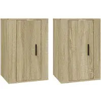 vidaXL Tv-wandmeubels 2 st 40x34,5x60 cm sonoma eikenkleurig