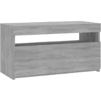 vidaXL Tv-meubel met LED-verlichting 75x35x40 cm grijs sonoma eiken