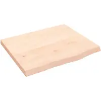 vidaXL Wandschap 60x50x(2-4) cm onbehandeld massief eikenhout
