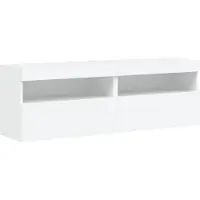 vidaXL Tv-wandmeubels met LED-verlichting 2 st 60x30x40 cm wit