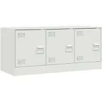 vidaXL Tv-meubel 99x39x44 cm staal wit