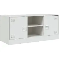 vidaXL Tv-meubel 99x39x44 cm staal wit