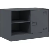 vidaXL Tv-meubel 67x39x44 cm staal antracietkleurig