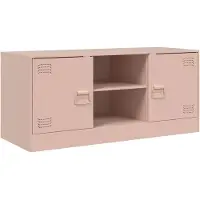 vidaXL Tv-meubel 99x39x44 cm staal roze