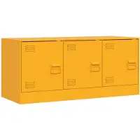 vidaXL Tv-meubel 99x39x44 cm staal mosterdgeel