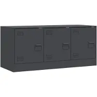 vidaXL Tv-meubel 99x39x44 cm staal antracietkleurig