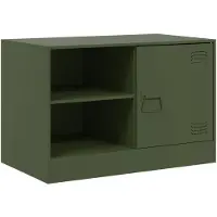 vidaXL Tv-meubel 67x39x44 cm staal olijfgroen