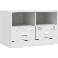 vidaXL Tv-meubel 67x39x44 cm staal wit