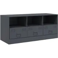 vidaXL Tv-meubel 99x39x44 cm staal antracietkleurig