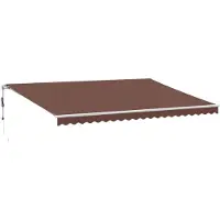 vidaXL Luifel automatisch uittrekbaar 500x300 cm bruin