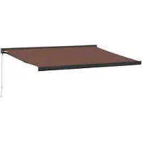 vidaXL Luifel handmatig uittrekbaar 450x300 cm bruin