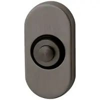 Hardbrass Beldrukker ovaal - PVD gun metal