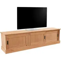 Notio Living Harry|Lowboard met 3 schuifdeuren in grenen gebeitst wit
