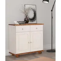 Notio Living Mette Dressoir met 2 Deuren en 1 Lade - Massief Grenenhout - 80 x 34 x 77 cm