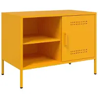 vidaXL Tv-meubel 68x39x50,5 cm staal mosterdgeel