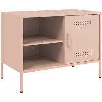 vidaXL Tv-meubel 68x39x50,5 cm staal roze