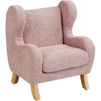 Beliani FARUM - Kinderfauteuil - Lichtroze - Bouclé
