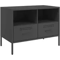 vidaXL Tv-meubel 68x39x50,5 cm staal zwart