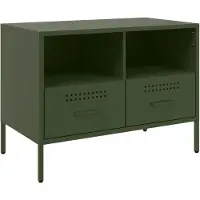 vidaXL Tv-meubel 68x39x50,5 cm staal olijfgroen