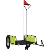 vidaXL Fietstrailer oxford stof en ijzer groen en zwart
