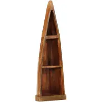vidaXL Kast bootvorm 39x27x127 cm gerecycled hout