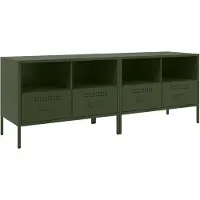 vidaXL Tv-meubelen 2 st 68x39x50,5 cm staal olijfgroen