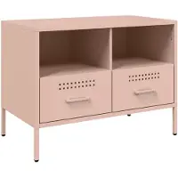 vidaXL Tv-meubel 68x39x50,5 cm staal roze