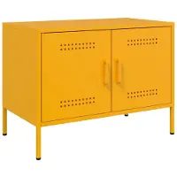 vidaXL Tv-meubel 68x39x50,5 cm staal mosterdgeel