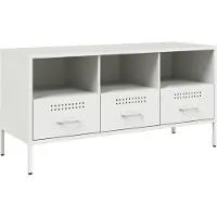 vidaXL Tv-meubel 100,5x39x50,5 cm staal wit