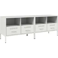 vidaXL TV-kastjes, 2 stuks, wit, 68x39x50,5 cm, staal