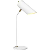 Elstead Lighting Bureaulamp Quinto, wit / opaal, Woon-/ Eetkamer, metaal, Modern, bureaulamp