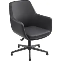 Sedero Vergaderstoel Volos - Zwart - PU-leer