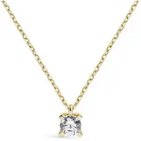 Lux ITY 18 karaats geelgouden hanger met diamant 0,25 karaat met certificaat - Strong Claw Diamond Choker 0.25 Cts HSI2