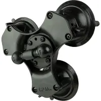 RAM Mount Twist-Lock drievoudige zuignap, dubbele b-maat balbasis