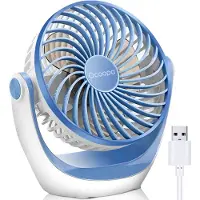 Ocoopa D602 - Tafelventilator - Hemelblauw - Stille mini USB ventilator