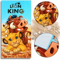 Disney The Lion King Katoenen strandlaken, zwembadlaken SNELDROOG 70x140 cm OEKO-TEX