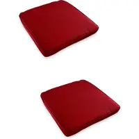 Madison - 2 stuks - universeel zitkussen - 48x50cm - tuinstoelkussens - Rib Red- vervangingskussen - wicker