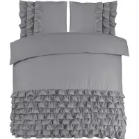 Dreamhouse Dekbedovertrek Cyprus Grey Percal-240 x 200 / 220 cm | Lits-Jumeaux