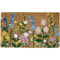 Mars & More kokosmat handgeweven wilde bloemen 75cm